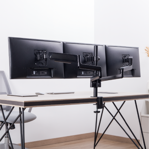 Brazo para Monitor Triple Montado en Poste con Resorte LDT48-C036E Para la mayoría de los monitores de 17" - 27" from china(chinese)