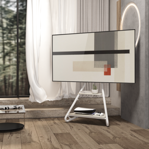 Bauhaus Style Corner TV Stand with 2-Tier Wood Shelves  FS40-46T  from china(chinese)