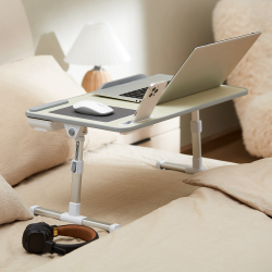 Multi-Purpose Adjustable Laptop Desk with Mouse Pad/Drawer/Phone Slot