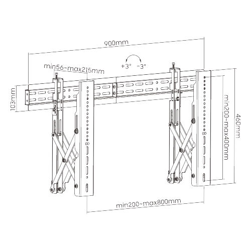 Anti-Theft Video Wall Mount  LVW02-48F For most 37”-70” LED, LCD flat panel TVs from china(chinese)