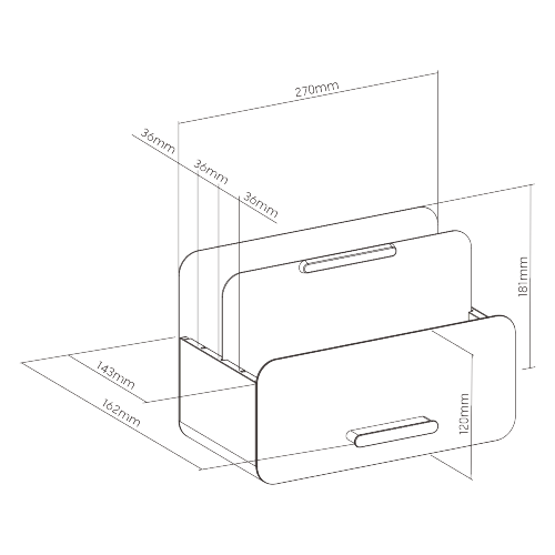 3-in-1 Steel Tablet/File Stand STB-182 Stand & Storage Box & Whiteboard from china(chinese)