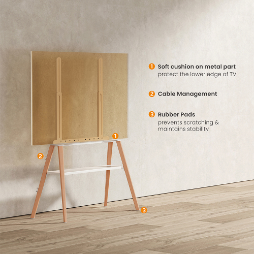 Danish Style TV Floor Stand with storage shelf FS36-44F-02  from china(chinese)