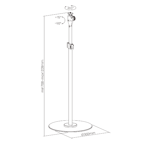 360° Rotate Floor Stand for mini projectors  PRB-23 Build a home theatre in minutes from china(chinese)