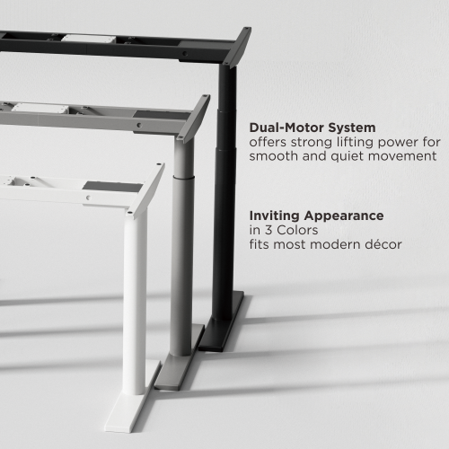3-Stage Round Column Dual-Motor Sit-Stand Desk Frame M10-23D Born Elegant from china(chinese)