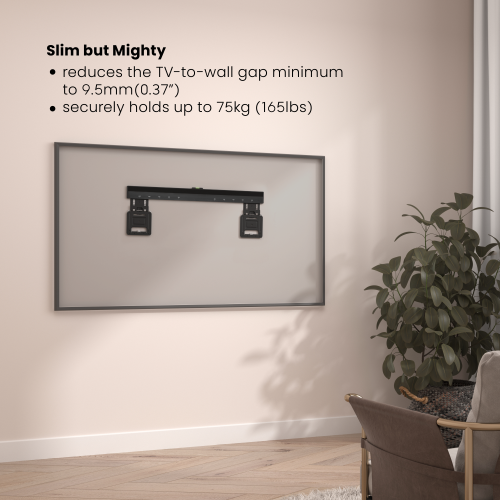 Ultra Slim Micro-Gap Fixed TV Wall Mount LED-1946 Fits 37’’~80’’ slim TVs with only 9.5mm/0.37'' profile from china(chinese)