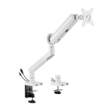 Designer Premium Single Monitor Spring-Assisted Monitor Arm with USB-A/USB-C Ports