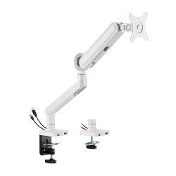Designer Premium Single Monitor Spring-Assisted Monitor Arm with USB-A/USB-C Ports