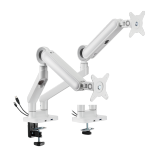  Designer Premium Dual Monitor Spring-Assisted Monitor Arm with USB-A/USB-C Ports