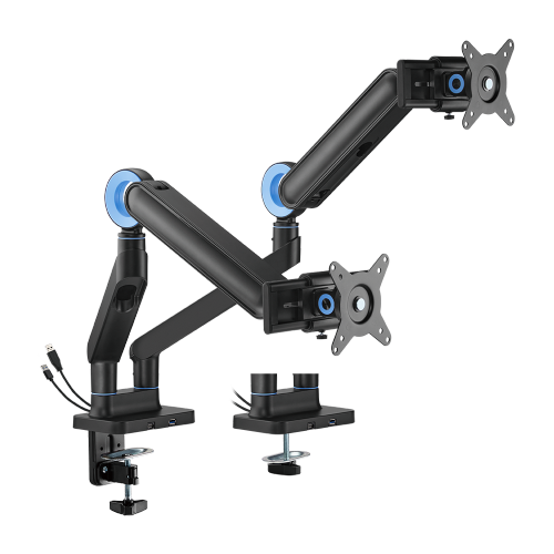  Designer Premium Dual Monitor Spring-Assisted Monitor Arm with Slider & USB-A/USB-C Ports LDT75-C024UCS  from china(chinese)