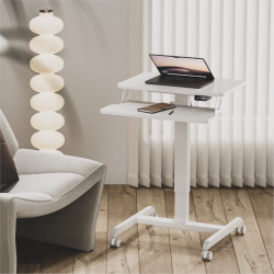 Two Tier Electric Mobile Sit-Stand Workstation 