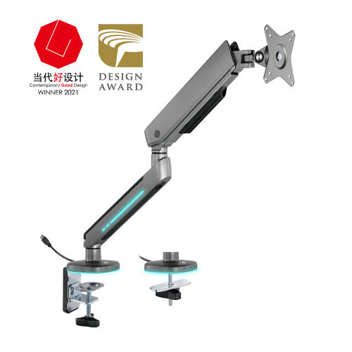 RGB Lighting Gaming Monitor Arm with Built-in Control Button LDT54-C012L For Most 17"-32" Monitors from china(chinese)