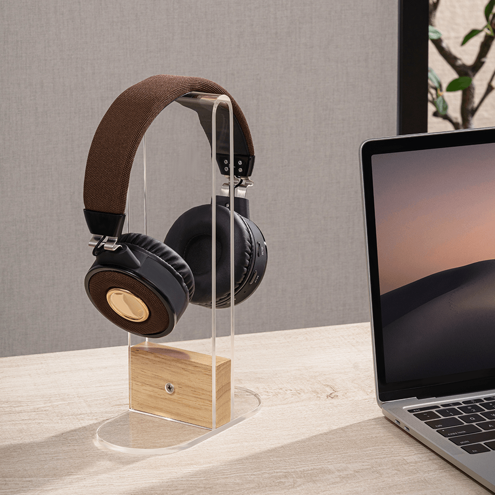 Acrylic Wood Headphone Stand