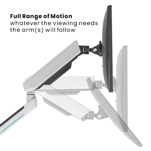 RGB Lighting Gaming Dual-Monitor Arm with Built-in Control Button LDT54-C024L For Most 17"-32" Monitors from china(chinese)