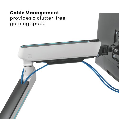 RGB Lighting Gaming Dual-Monitor Arm with Built-in Control Button LDT54-C024L For Most 17"-32" Monitors from china(chinese)