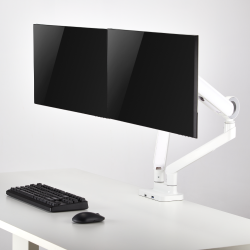  Designer Premium Dual Monitor Spring-Assisted Monitor Arm with USB-A/USB-C Ports