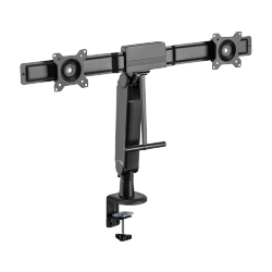 Clamp-on Easy-to-Adjust Spring-Assisted Dual Monitor Arm