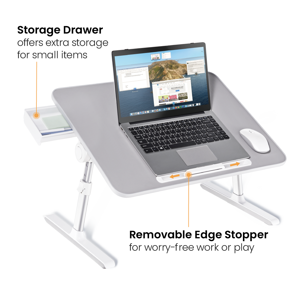 Multi-functional Foldable Laptop Desk with Drawer Supplier and ...