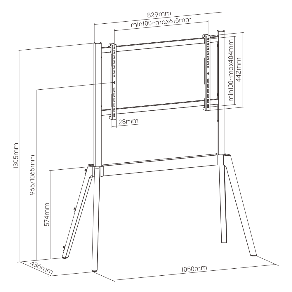 Solid Wood Four-Legged TV Floor Stand Supplier and Manufacturer- LUMI