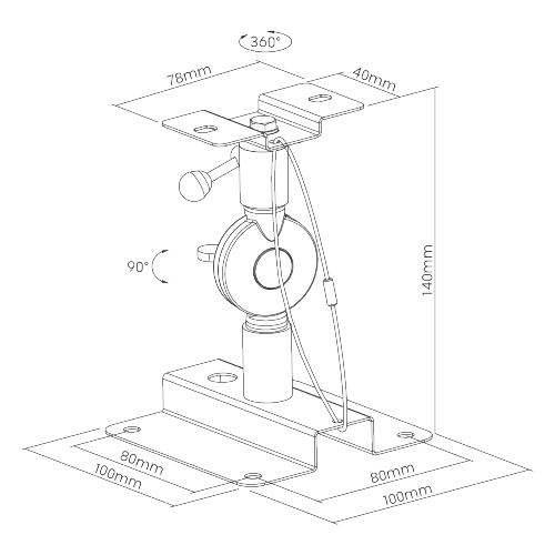 Anti-Theft Wall Or Ceiling Satellite Speaker Mount SB-03 Compatible with Home Theater Satellite Speaker and Bookshelf Speaker from china(chinese)