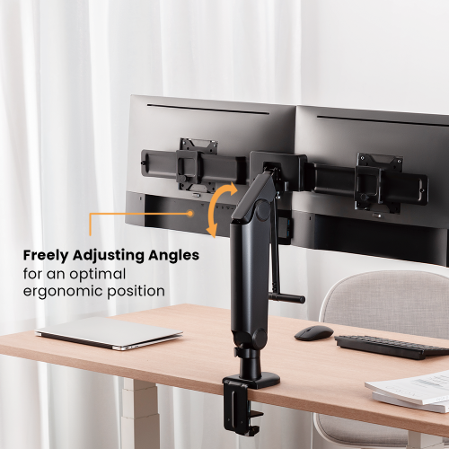 Clamp-on Easy-to-Adjust Spring-Assisted Dual Monitor Arm LDT78-C02  from china(chinese)