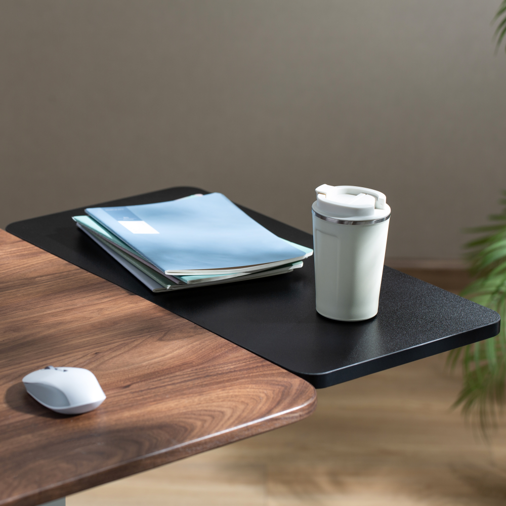  Desk Extension Tray with Woodgrain Surface