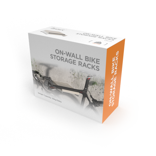 On-Wall Bike Storage Rack with Open Shelf 