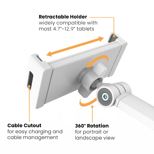 Universal Adjustable Tablet Camp Mount PAD30-04 Compatible with most 4.7”-12.9” tablets, phones, and other devices from china(chinese)