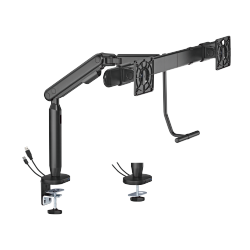 Flexy Spring-Assisted Dual Monitor Arm with USB-A/USB-C Ports