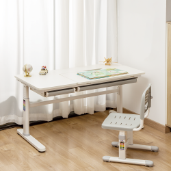 Height Adjustable Children Desk With Drawer (1200x600mm/47.2"x23.6“, Right Up)