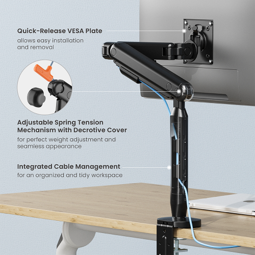 Flexy Spring-Assisted Monitor Arm LDT76-C012 Bring increased flexibility and ingenious ergonomics to the workspace. from china(chinese)