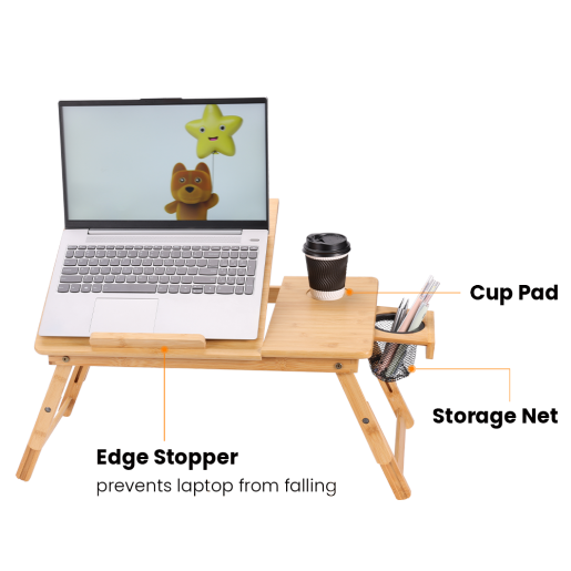 Bamboo Adjustable Laptop Desk