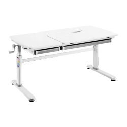 Height Adjustable Children Desk With Drawer (1200x600mm/47.2"x23.6“, Right Up)