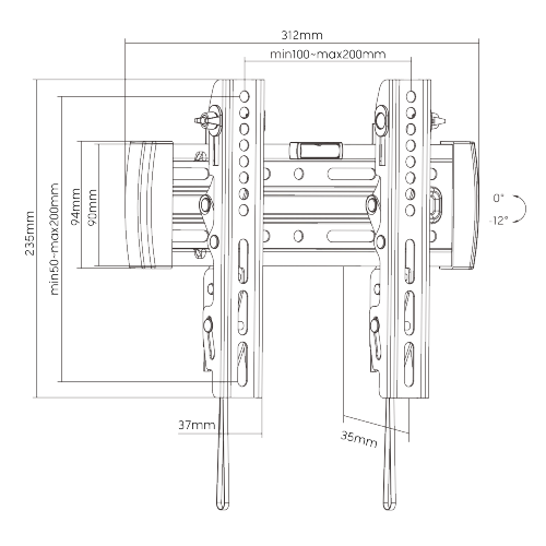 Essential Tilt LCD LED Wall Mount LP45-22T For most 23''-42" LED, LCD flat panel TVs from china(chinese)