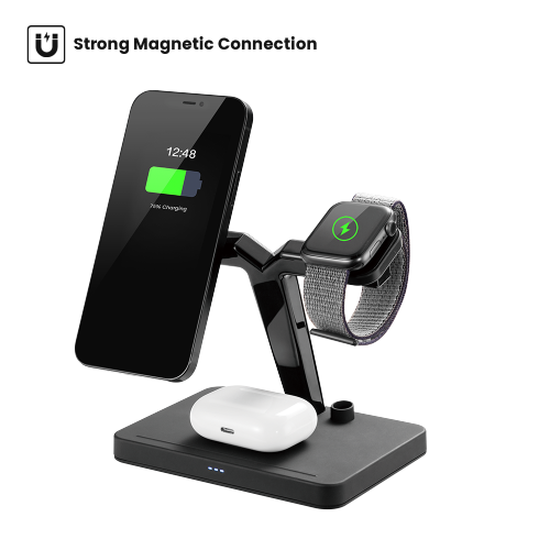 4-in-One Magnetic Wireless Charging Stand  DWC15-10 Charge smartphone, smartwatch, earbuds and active stylus at once. from china(chinese)