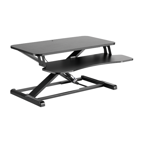 Gas Spring Sit-Stand Desk Converter with Keyboard Tray (Compact Particle Board Surface) DWS34-01 Budget-Friendly and Stylish from china(chinese)