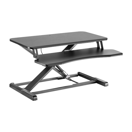 CONVERTIDOR DE ESCRITORIO DE PIE Y SENTADO DE RESORTE DE GAS CON BANDEJA PARA TECLADO (SUPERFICIE COMPACTA DE TABLERO MDF) DWS34-01N Bajo Presupuesto y Moderno from china(chinese)