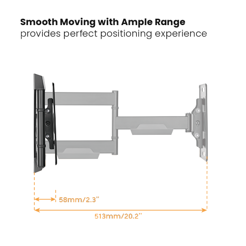 Modern Designed Full-Motion TV Mount LPA76-223 Supports 23"-43" TVs from china(chinese)