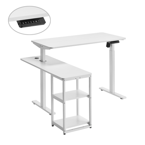 Sit-Stand Desk with Storage Shelf  S08-22DL-1  from china(chinese)