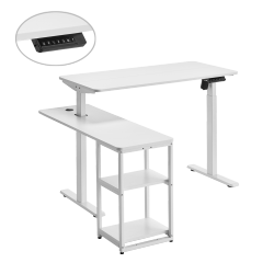 Sit-Stand Desk with Storage Shelf 