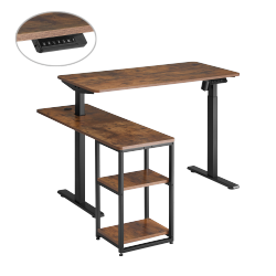 Sit-Stand Desk with Storage Shelf 