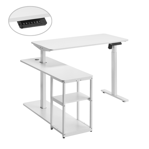 Sit-Stand Desk with Storage Shelf S08-22DL-2  from china(chinese)
