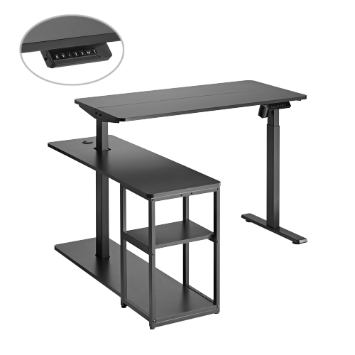 Sit-Stand Desk with Storage Shelf S08-22DL-2  from china(chinese)