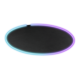 Rounded Gaming Chair Mat with LED Light Strip