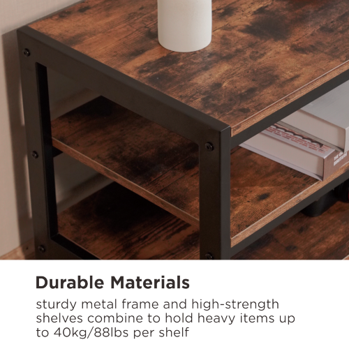  Industrial Style TV Stand with Mount (Large) WP2001LT A Mix of Urban and Rustic Loft Appeal from china(chinese)