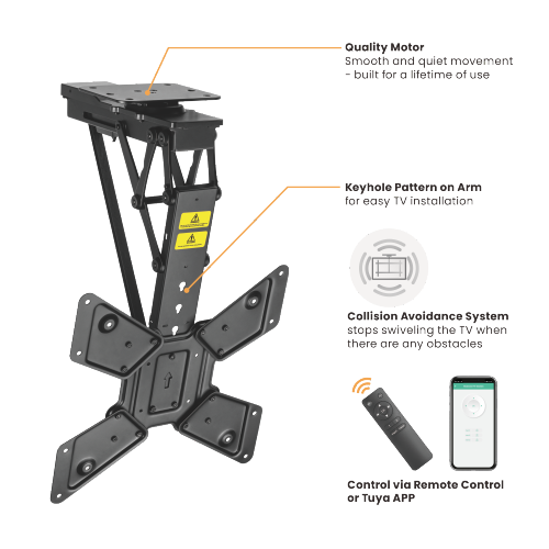 Smart Swivelling Flip Down TV Ceiling Mount for Cement or Other Solid Surfaces PLB-M0544S  from china(chinese)