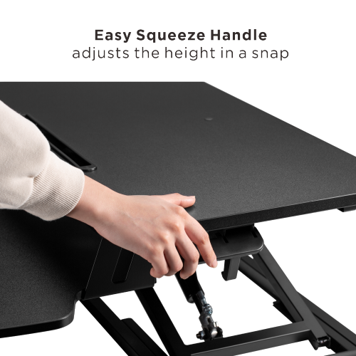 キーボードトレイデッキ付きガススプリング式昇降デスクコンバーター（コンパクトMDFボード表面） DWS28-01N ロープロフィールで十分な作業面 from china(chinese)