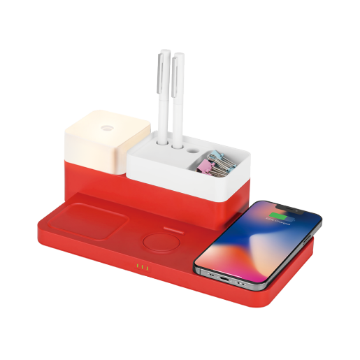 Trendy Desk Organizer with Phone Wireless Charger