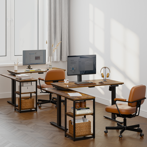 Sit-Stand Desk with Storage Shelf  S08-22DL-1  from china(chinese)