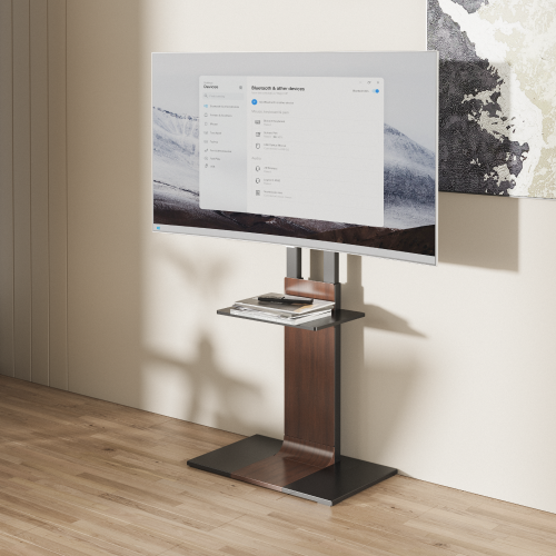 Heavy-Duty Modern TV Floor Stand With Equipment Shelf FS46L-46T For most 37"-80" TVs from china(chinese)