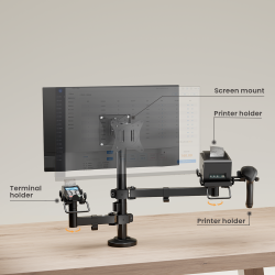 POS Mounting Solution for Dual Screens 